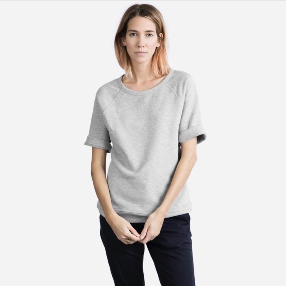Everlane Short Sleeve French Terry Sweatshirt Top